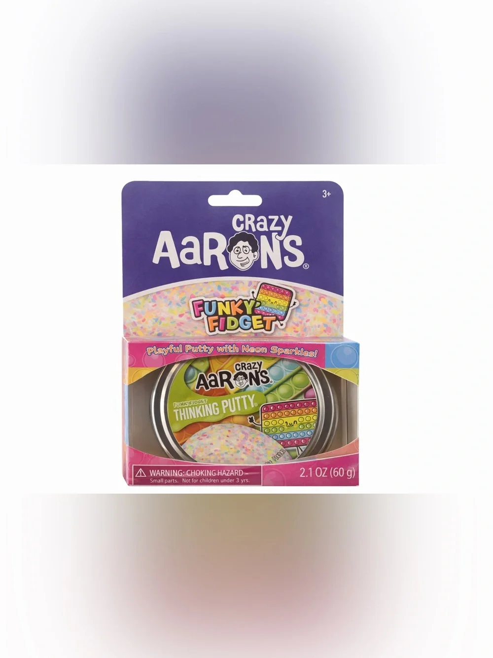 Crazy Aaron's Funky Fidget Thinking Putty - White Confetti. Stress Relief Toy. - Picture 3 of 3